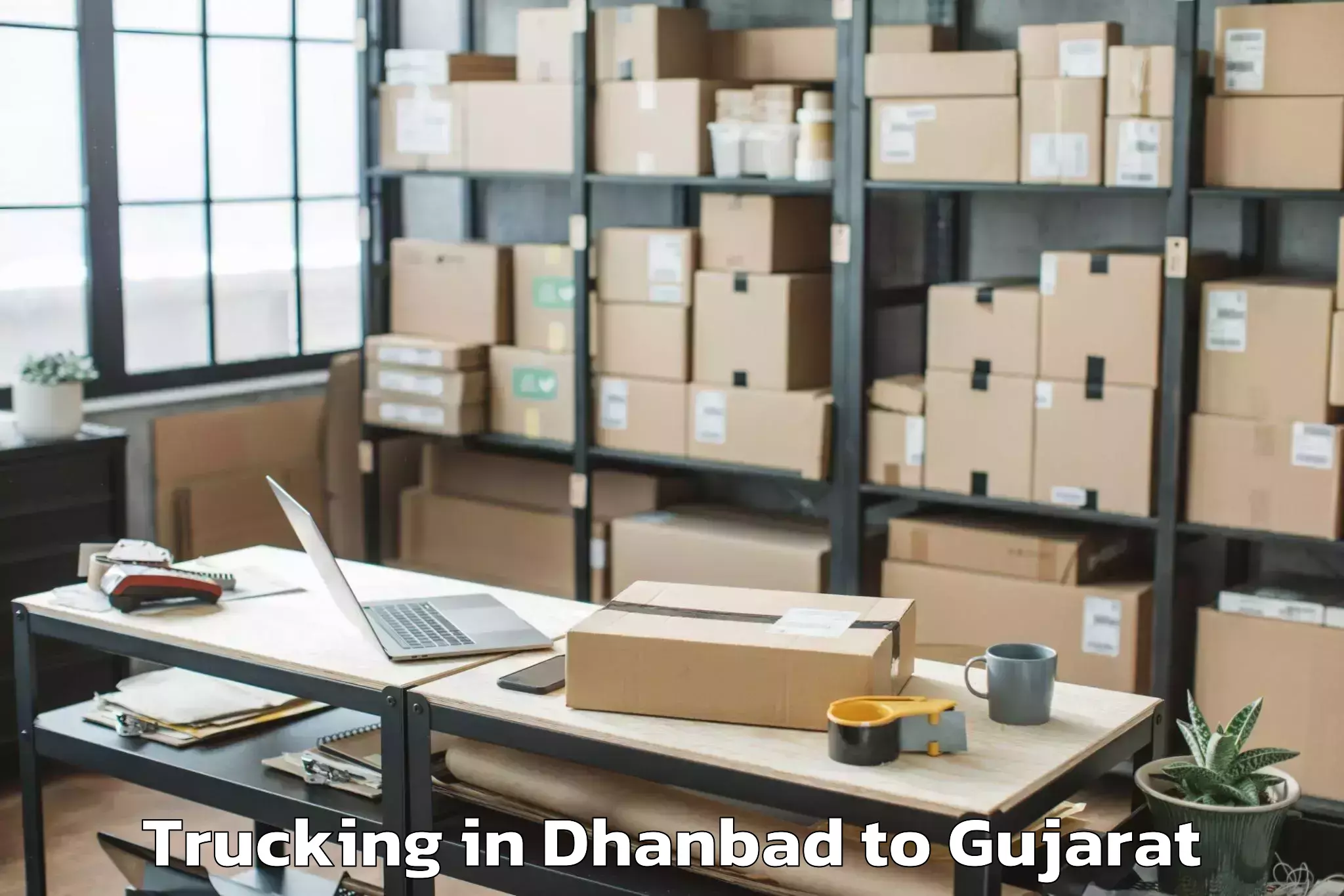 Top Dhanbad to Palitana Trucking Available